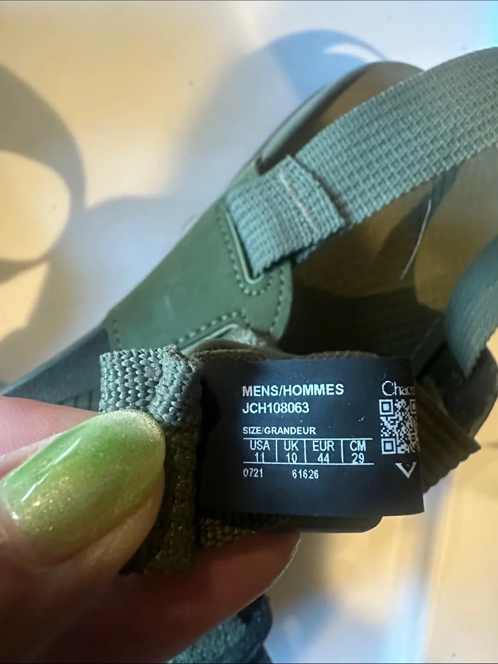 Chaco Olive Green Men’s Adjustable Sport Sandals